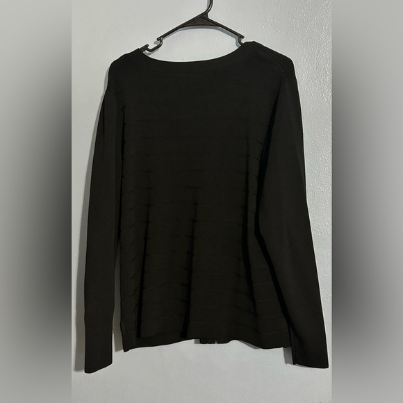 Lane Bryant Zipper Front Fitted Black Cardigan - Picture 2 of 3